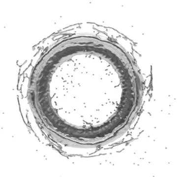 Silver splash radial 3d rendering 3d illustration Stock Illustration