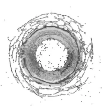 Silver splash radial 3d rendering 3d illustration Illustrazione stock