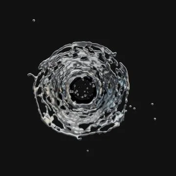 Silver splash radial 3d rendering 3d illustration Stock Illustration