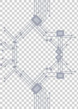 Silver splitting circuit network transparent PNG Stock Photos