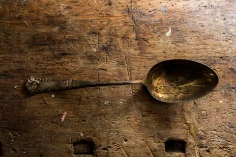 Silver spoon Stock Photos