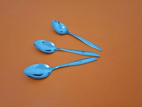 Silver spoons Stock Photos
