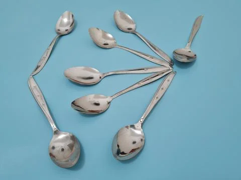 Silver spoons Stock Photos