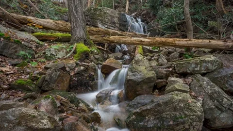 Silver Spray Falls 4k Time lapse in New Jersey Stock Footage 165939095