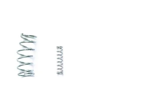 Silver spring two sizes for hardware and vehicle shape on isolated background Stock Photos