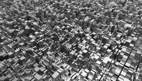 Silver squares extruded abstract background , 3d rendering Illustrazione stock
