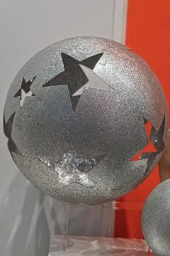 Silver star ball Stock Photos
