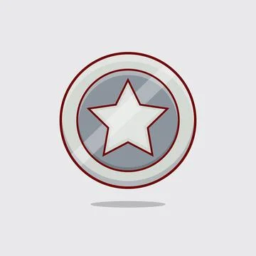 Silver Star Coin Stock Illustration