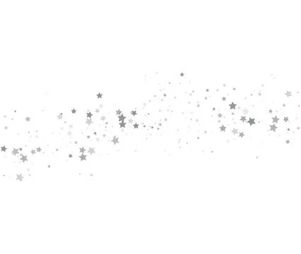 Silver Star Confetti Wave For Elegant Holiday And Hanukkah Designs Stock Illustration