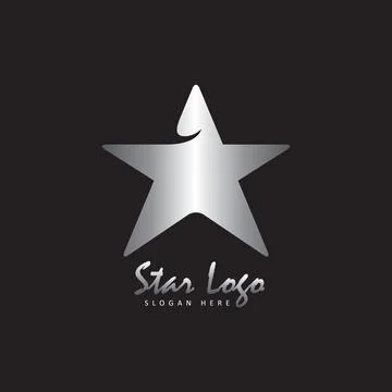 Silver star creative design Stock Illustration