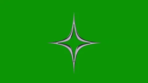 Silver star green background screen black logo knife green screen animated Stock Footage 314067903