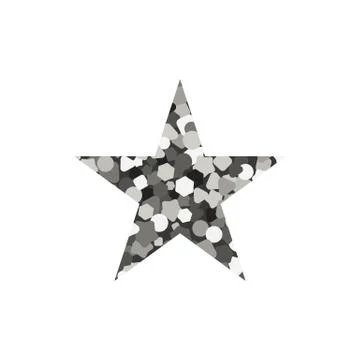 Silver star. Stock Illustration