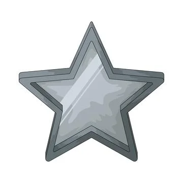 Silver star illustration Stock Illustration