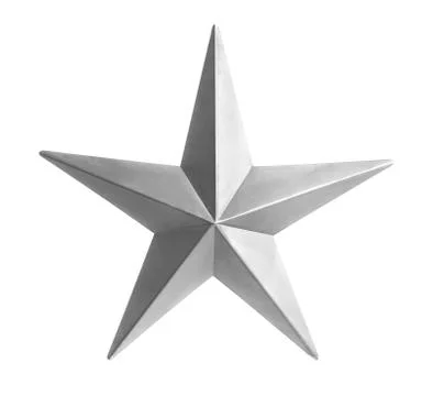Silver star isolated over white background Stock Illustration
