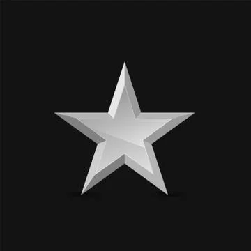 Silver star label Stock Illustration