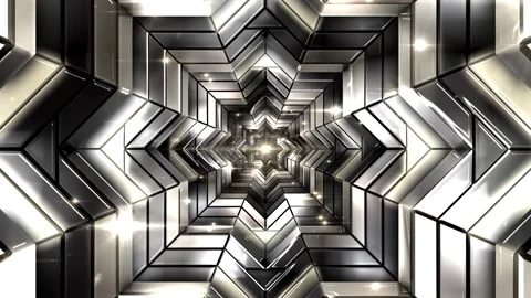 Silver star ornament Stock Footage 296038093