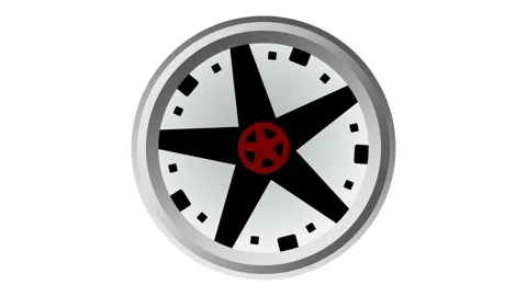 Silver Star Pattern Wheel Icon Stock Footage 343509231