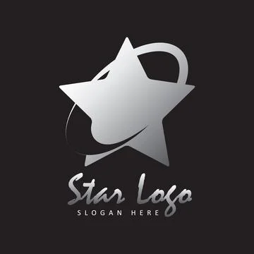 Silver star vector Stock Illustration