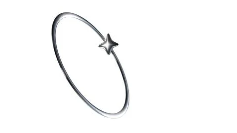 A silver star is on a white background Illustrazione stock