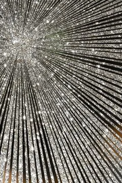 Silver starburst sequin background Stock Photos
