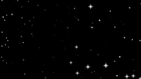 Silver starry sky overlay, seamless loop on black background Stock Footage 346711607
