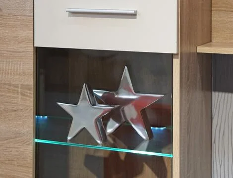 Silver stars decor Stock Photos