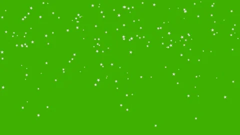 Silver stars falling shower on green screen for celebration overlay 4K Stock Footage 336485873