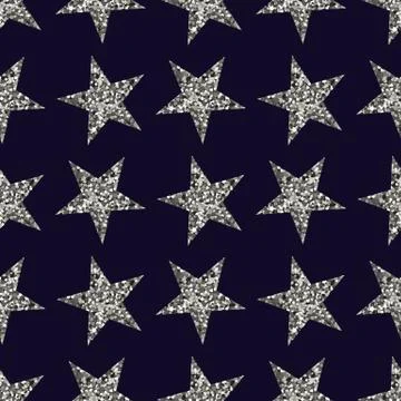 Silver stars. Stock Illustration