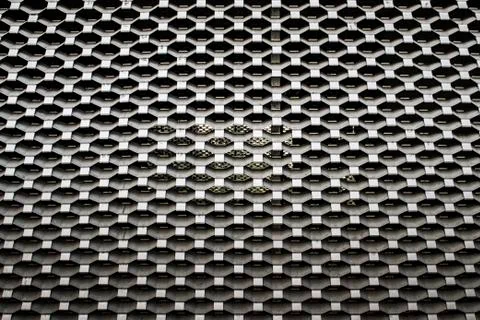 Silver steel security gate background or texture Fotos de archivo