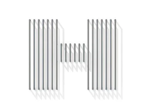 Silver, steel wire font. Letter H Silver, steel wire font. Letter H with v... 스톡 사진