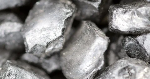 Silver stones macro Stock Footage 97726612