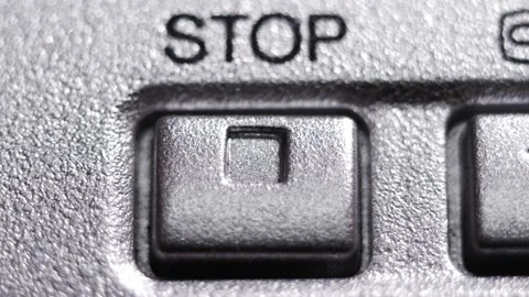Silver Stop Button Being Pressed Video stock 321882291