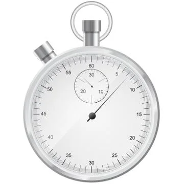 Silver stopwatch Illustrazione stock