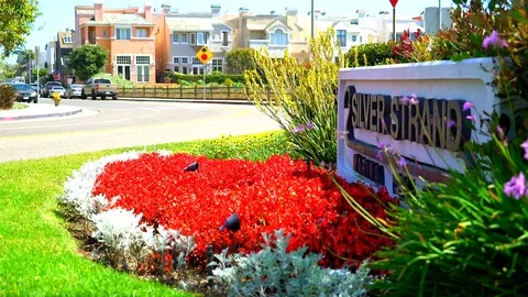 Silver Strand Sign Stock Footage 99520994