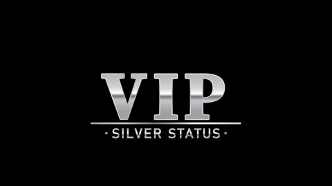Silver stylized abbreviation of VIP Stock Footage 311622920