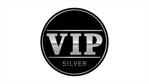 Silver stylized abbreviation of VIP Stock Footage 311622935