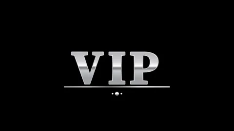 Silver stylized abbreviation of VIP Stock Footage 311987823