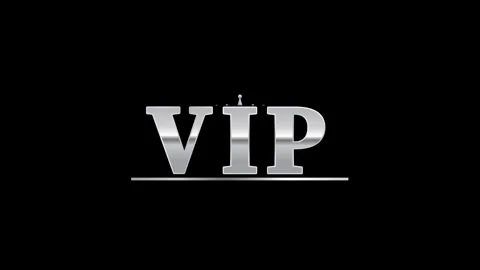 Silver stylized abbreviation of VIP Stock Footage 311987832