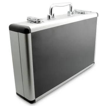 Silver suitcase case Stock Illustration