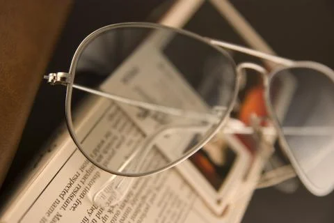 Silver sunglasses Stock Photos