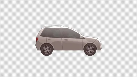 Silver SUV Driving Loop Animation Stock Footage 327442947