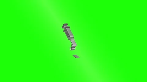 Silver syringe injecting human head green screen Stock Footage 320777347
