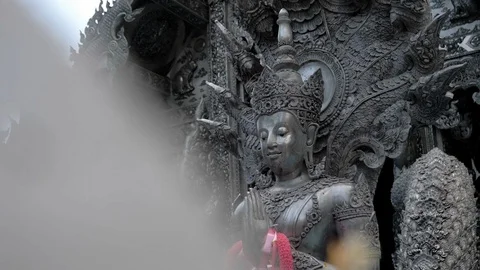 Silver Temple Thailand Stock Footage 120664906