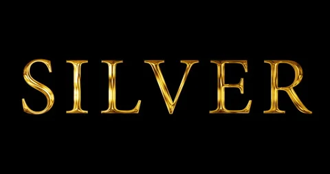 Silver text gold effect metal like shining luxurious glamour effect background. Stock Footage 291230606