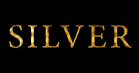 Silver text gold effect metal like shining luxurious glamour effect backgro.. Stock Illustration