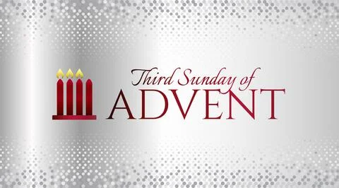 Silver Third Sunday of Advent Background Illustration Design. Stock Illustration