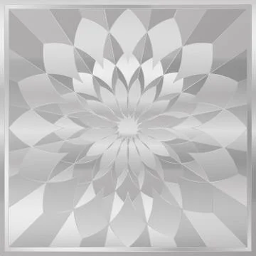 Silver Tile Marquetry Inlay Work Square Format Stock Illustration