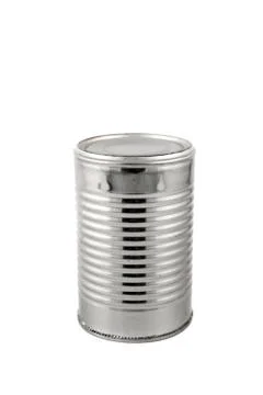 Silver tin can Stock Photos