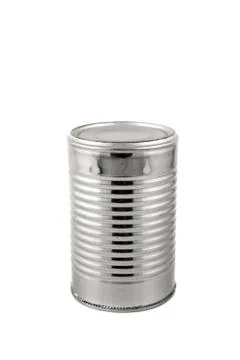 Silver tin can Stock Photos