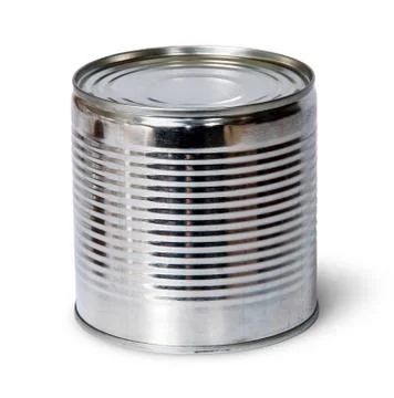 Silver tin can Stock Photos